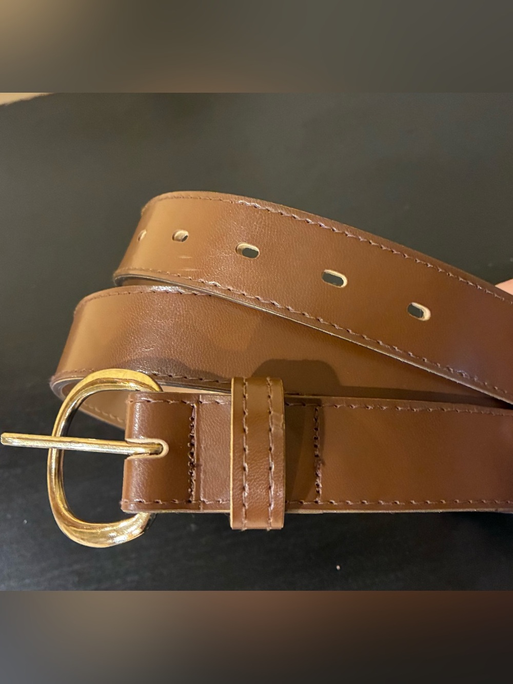 Haband Belt Brown Bonded Leather SZ. 38 Men’s